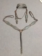 Equine Horse Tack Western Breast Collar And Headstall