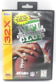 NFL Quarterback Club Sega Genesis 32X CIB Complete cib Tested Working Poster Reg