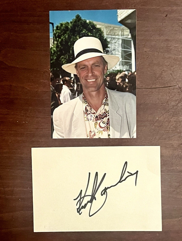 Keith Carradine Signed Card with Original Candid Photo (Deadwood, Dexter)