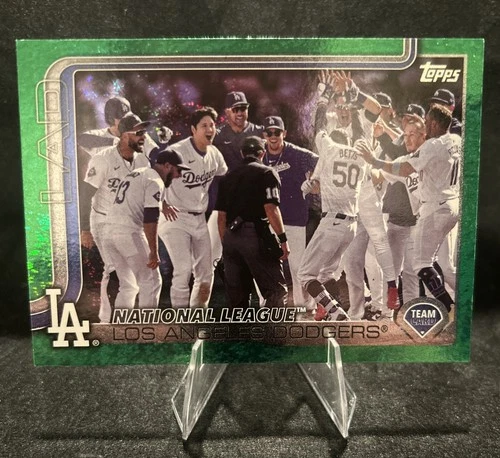 2025 Topps Series 1 - Shohei Ohtani  w/ LA Dodgers - Green Foil  Team Card /99