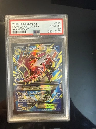 Pokémon M Gyarados EX Full Art 115/122 Breakpoint Holo Ultra Rare PSA 10