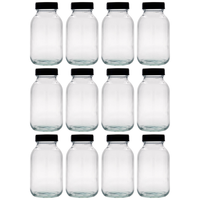 12X 500Ml Weithalsglas Klarglas Mit Schraubverschluss FüR Labor