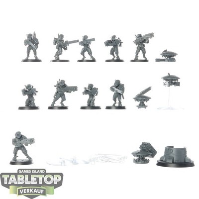 Tau Empire - 10 x Fire Warriors Strike Team - unbemalt