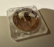 1997 Australian Kookaburra : Perth Mint 1oz .999 silver coin - in square capsule