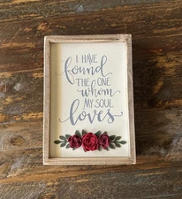 Primitives by Kathy “I Have Found The One Whom My Soul Loves” Box Felt Roses