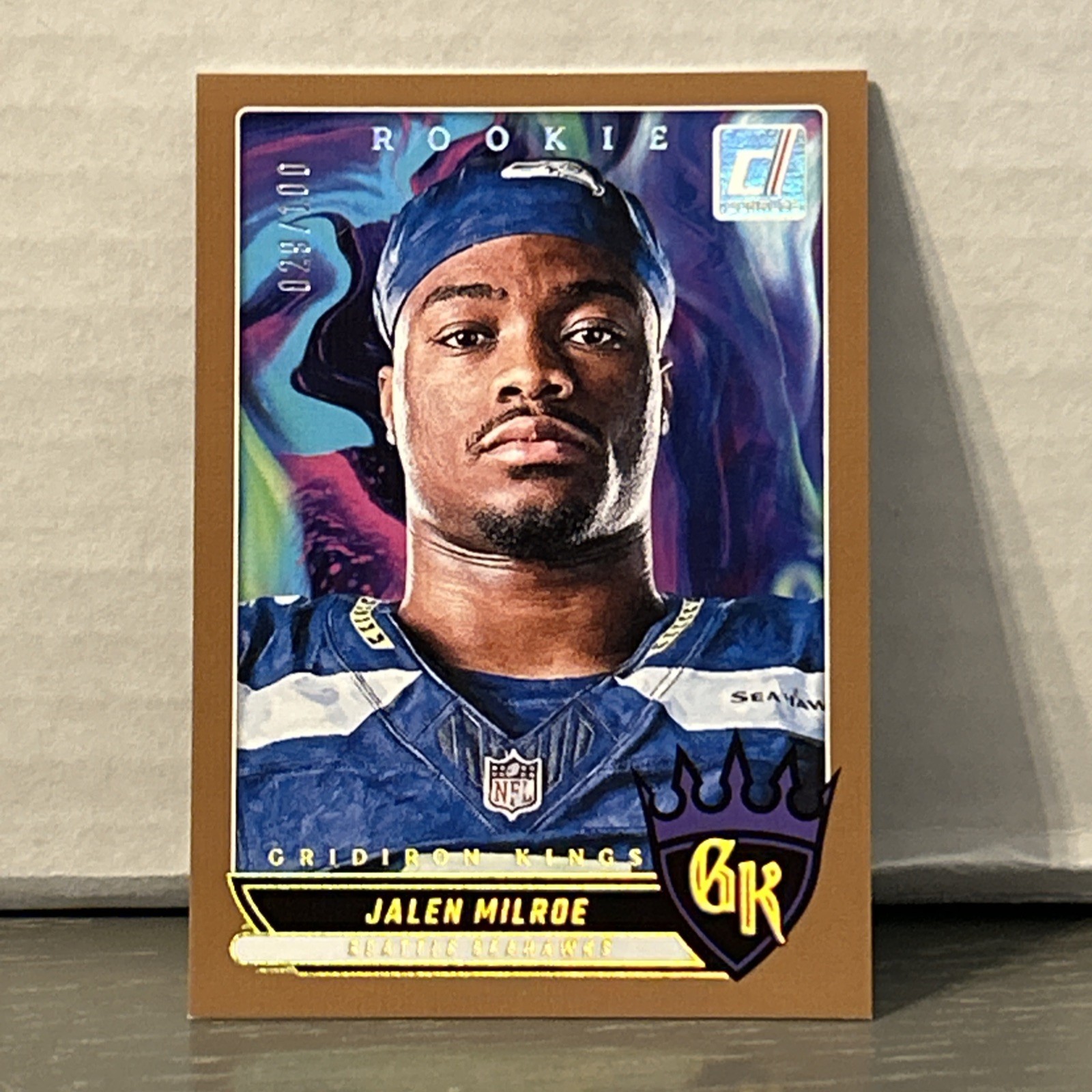 2025 Donruss Jalen Milroe Rookie Gridiron Kings /100 RGK-JME RC Seahawks