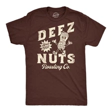 Mens Funny T Shirts Deez Nuts Roasting Co Sarcastic Novelty Tee for Men