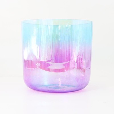 Alchemy Clear Crystal Singing Bowl Colored for Sound Healing Meditation For Yoga