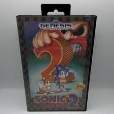Sega Genesis Sonic the Hedgehog 2 Complete Case & Manual NTSC 1992 Two-Player