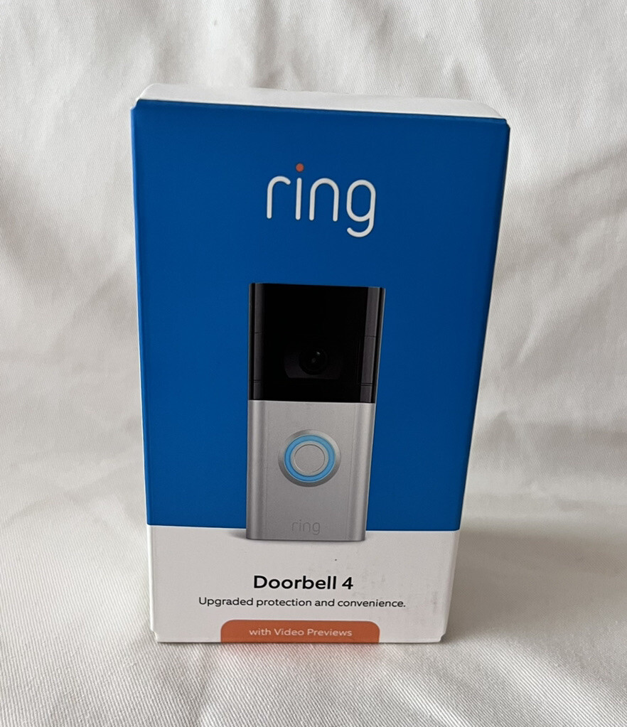 Ring Video Doorbell 4 - Satin Nickel Smart Wi-Fi Video - Battery Operated/Wired
