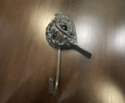 Brass Hook Hanger Half BIRD Figurine Wall Mount Hat Coat Vintage Home Decor C1A1