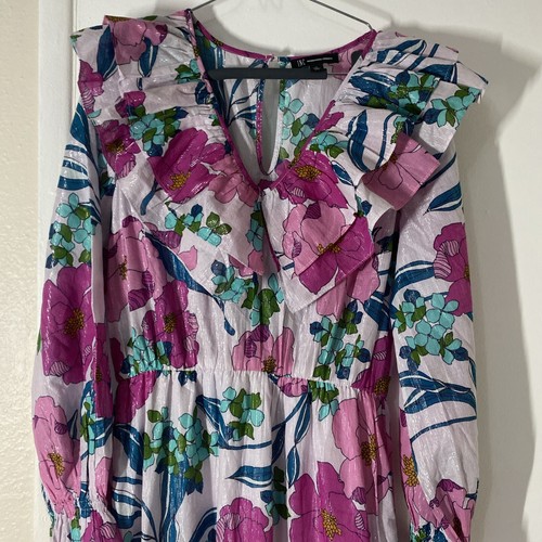 $119.50 INC INTERNATIONAL CONCEPTS Size M Hawaii Floral-print Ruffled Maxi Dress - 第 4/14 張圖片