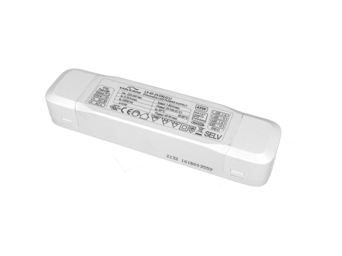 Trasformatore LED 24V 45W Eaglerise DALI 2 per Illuminazione Design