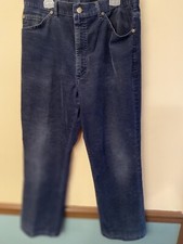 Vintage Lee Blue Corduroy Pants Jeans UNION Made In USA 34x32 (Actual 33x27)