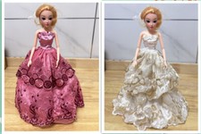 2PCS Wedding Dress for 11.5" Doll Outfits Clothes Handmade Long Gown 1/6 Toy C4