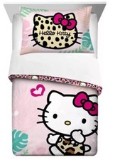 Hello Kitty Wild Jungle Kids 2pc Reversible Twin/Full Comforter Set-W13270974865