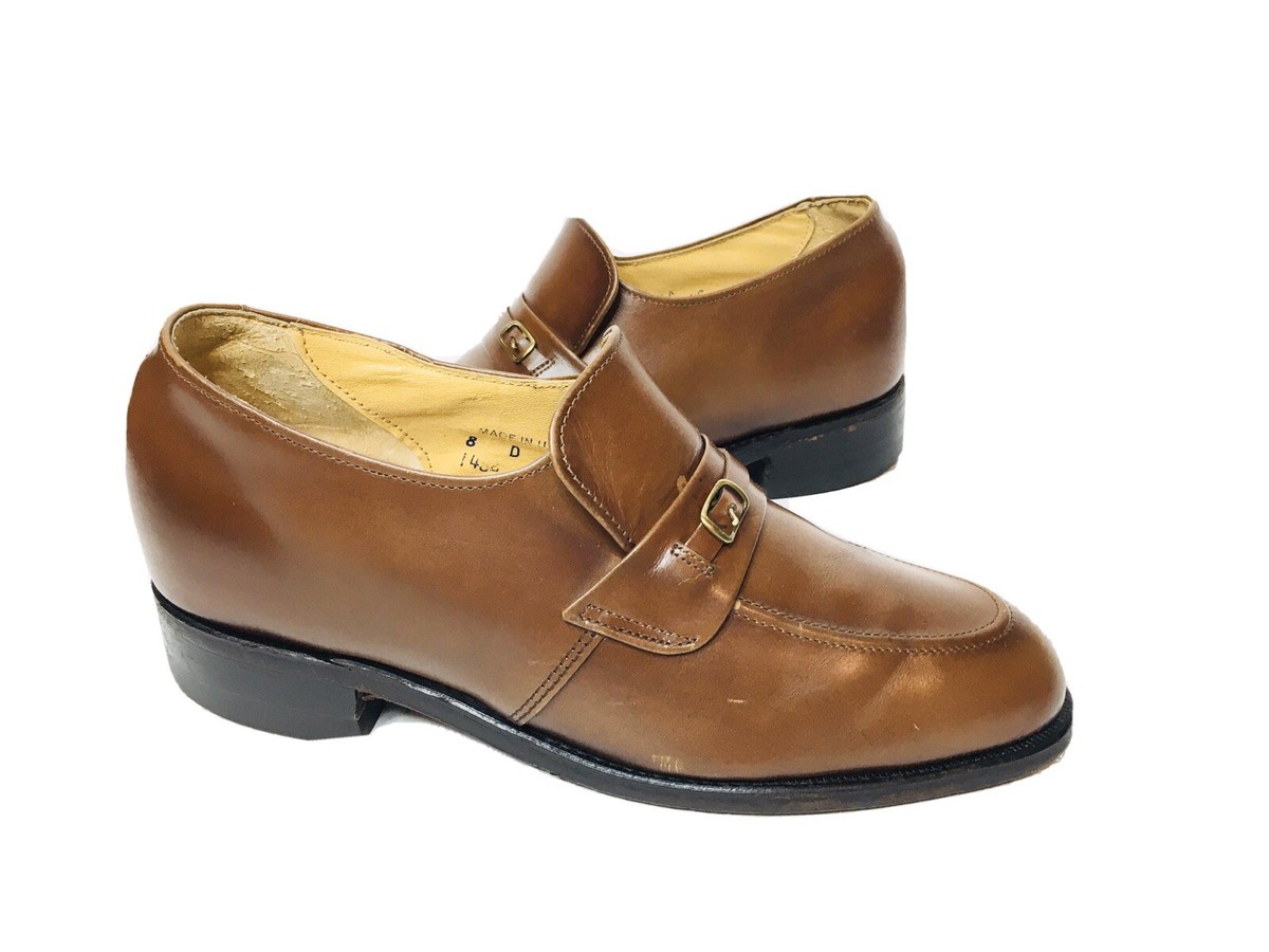 Vtg Imperial Biltrite Military Dress Shoes Single Strap  display picture 2
