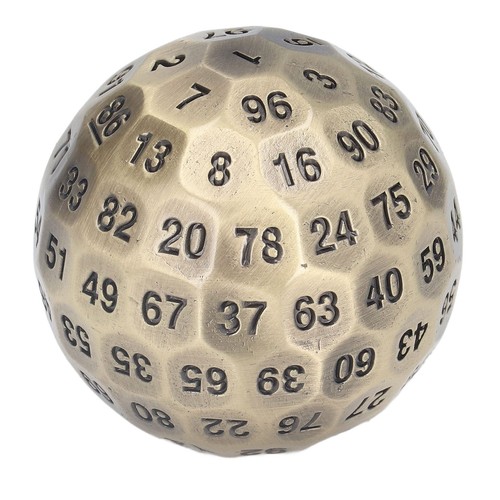 D100 Metal Dice Random D100 Face Dice 5cm Diameter Easy To Read For Over 14 - Picture 4 of 12