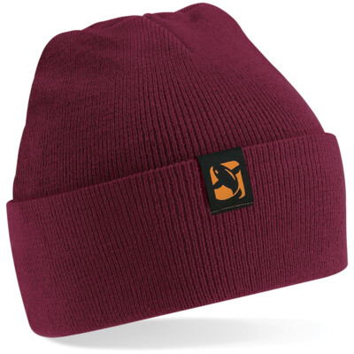 PLUM BEANIE HAT Original Warm Mens Carp Fishing Angling Cuffed Beanie  UK