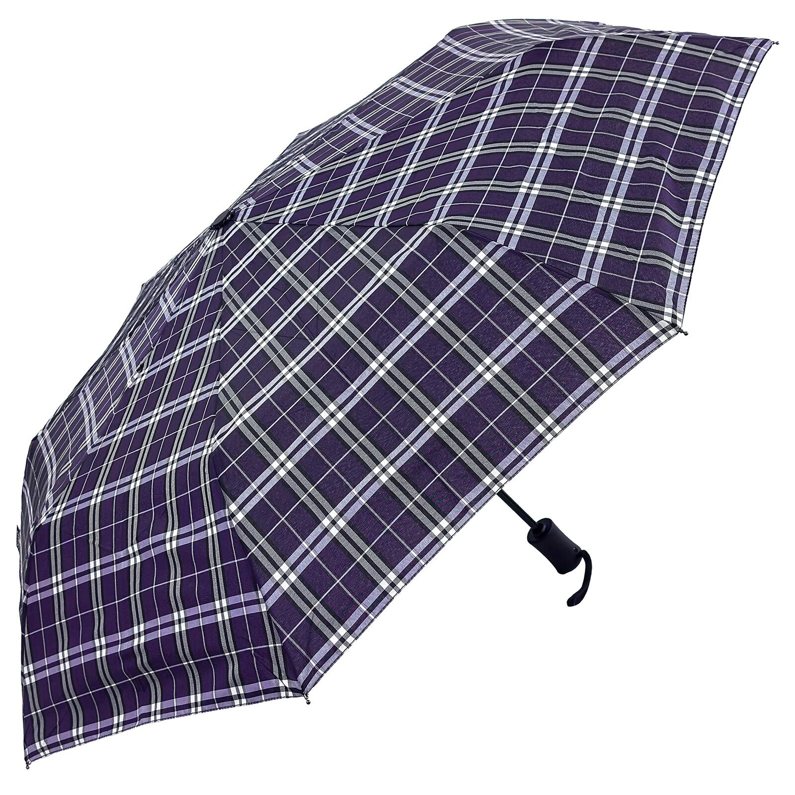Everyday Tartan Compact Folding Umbrella - Purple