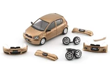 BMC 1/64 Scale Toyota Yaris 5 doors 1998 Gold LHD Diecast Car Model Toy