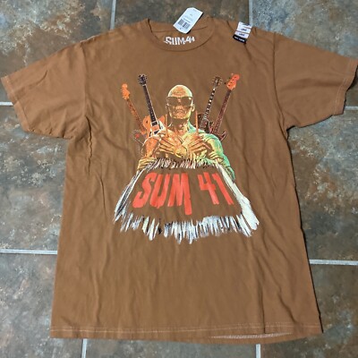Sum 41 International Tour T-Shirt Skull Mummy Zombie Guitar Size Large