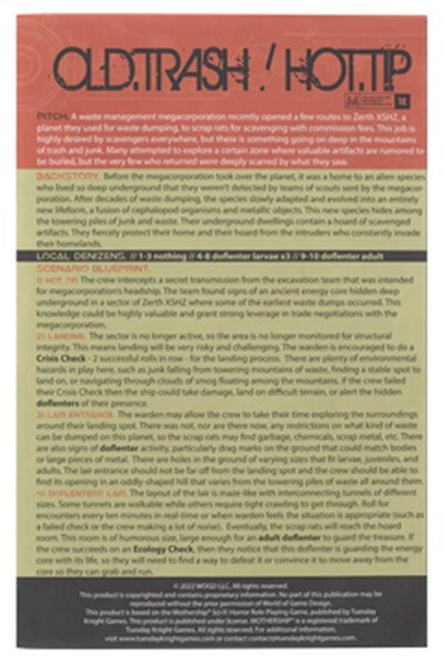 Mothership RPG Old Trash Hot Tip (английская версия)