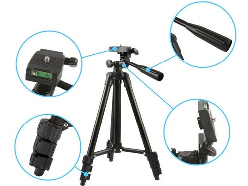 360° Camera Phone Tripod Stand Holder Mount + Bag For iPhone Samsung Camera - Picture 5 of 10