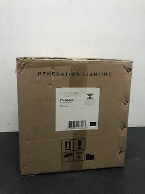 Gen lighting 77436-962 Academy 11.5 in. 1-Light Brushed Nickel Semi-Flush Mount 
