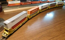 A-LINE CUSTOM SANTA FE/TTX GUNDERSON 5 UNIT CONTAINER CAR DTTX 63179 HO SCALE