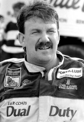 #ad Dale Jarrett Stands In The Speedway Garage After Competing 1988 OLD PHOTO AU $8.50