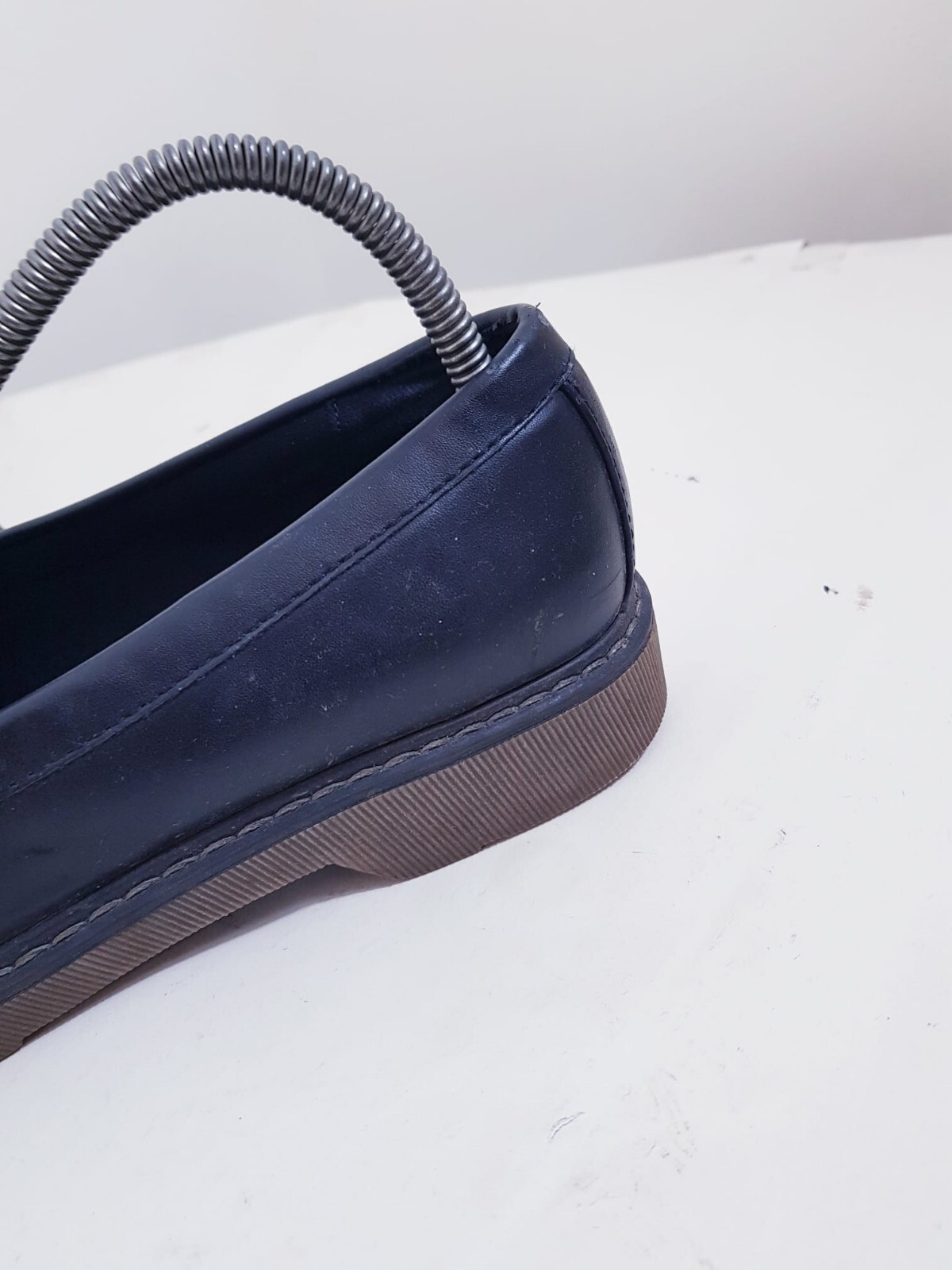 Black Openwork Lightweight Leather Flat Shoes, Si… - image 2