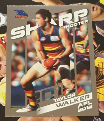 2012 Select Herald Sun Silver Sharp Shooter Taylor Walker 3D Card Adelaide Crows