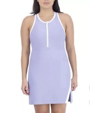 WOMENS SAGE COLLECTIVE ZIP FRONT ATHLETIC ACTIVE DRESS WITH BUILT IN SHORTS XL