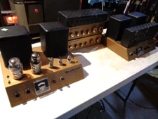 ESTATE* UNICORNS SUPER RARE HEATHKIT W-6M TUBE AMPS w/CAGES & PREAMPS ~uTUBE