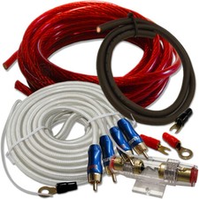 OFC 102K-H Kabelkit - 10mm² Kupfer Kabelset Cu Kabel Set für Endstufe Verstärker