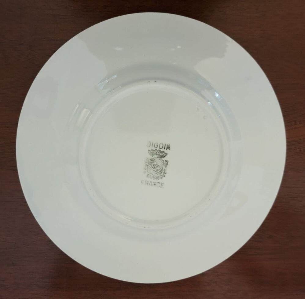 Vintage Digoin Sarreguemines France Four Seven Inch Plates Jan