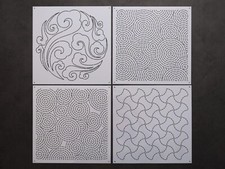 Sashiko Stencils Embroidery Templates Quilting Patterns - Size M 22cm M001~004