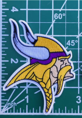 #ad Minnesota Vikings 3.75quot; Iron On Embroidered Patch Free Tracking $4.95