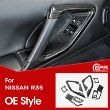 Carbon Interior Door Cover Trim Set LHD Body Kits For Nissan 09-14 R35 GTR