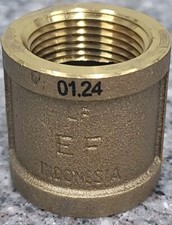 BRASS 1" FNPT BRASS COUPLING Lead Free