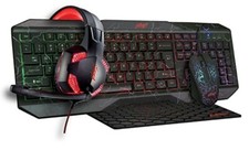 4-in-1 Pro Gaming Set Bundle - Keyboard mouse headphones mousepad