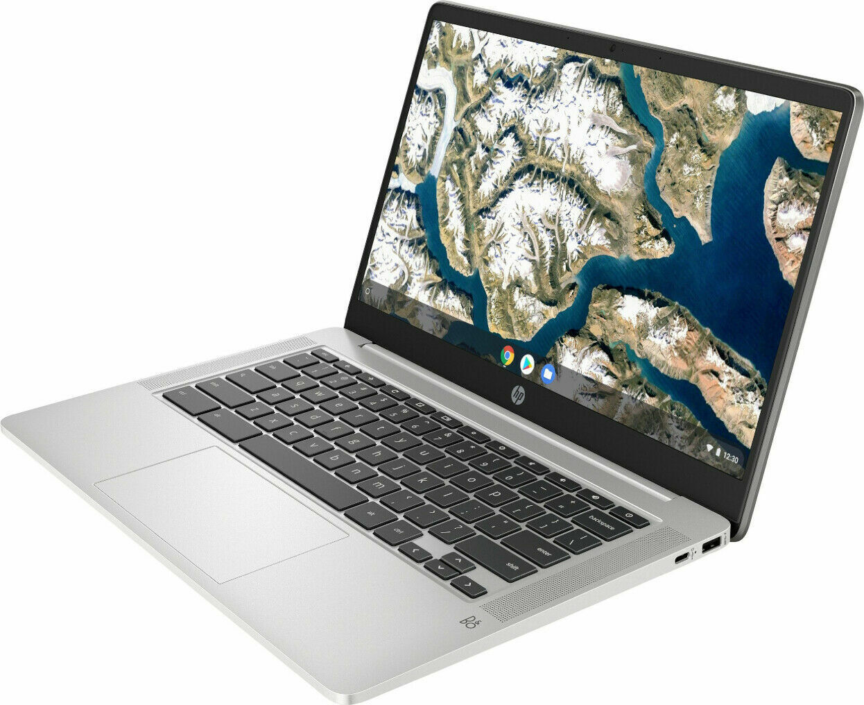 HP ChromeBook 14a-na0220ng 14 Zoll Celeron N4020 4GB RAM 64GB eMMC Chrome OS silber