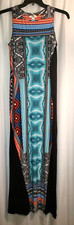Cato Black Multi Color Boho Maxi Dress Size Small Women's