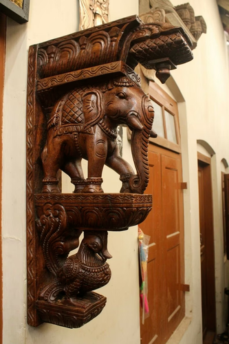 Wall Bracket Corbel 2 pc Elephant Statue Door Entrance Wall Shelf Corbel Design - Picture 12 of 12