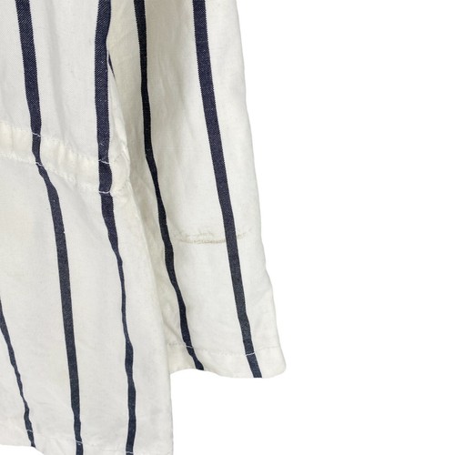 GANT Riviera a Righe Bianco Misto Lino Giacca con Cappuccio Taglia M - Foto 10 di 11