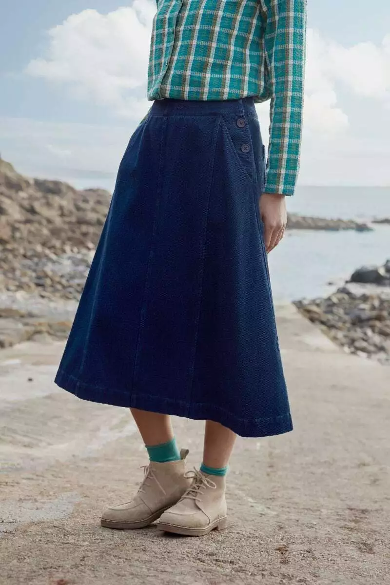 Tall a top line denim skirt