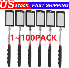 Inspection Mirror LED Lighted Mechanic Telescoping illuminate Swivel Extendable