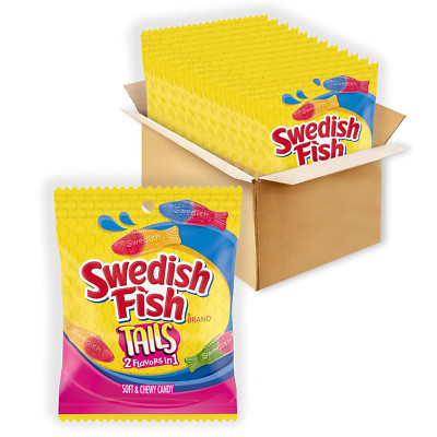Tails 2 Flavors in 1 Soft & Chewy Candy, Bulk Candy, 12 - 3.6 Oz Bags