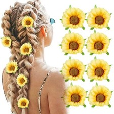 Sunflower Hair Clips Flower Hair Pins Daisy Hair Barrettes Mini Hawaiian Flow...